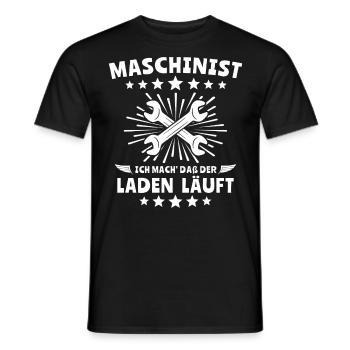 Maschinist - Männer T-Shirt - Schwarz - Vorne - AI Model Male 178 light (178cm)