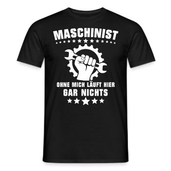 Maschinist Maschinisten - Männer T-Shirt - Schwarz - Vorne - AI Model Male 178 light (178cm)