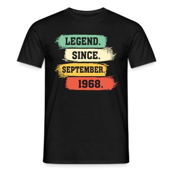 Légende depuis septembre 1968 - T-shirt homme - noir - Devant - AI Model Male 178 light (178cm)