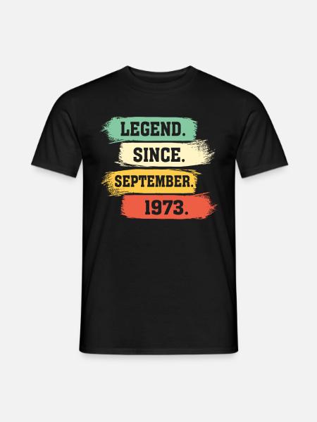 Legend since September 1973 - Men's T-Shirt - black