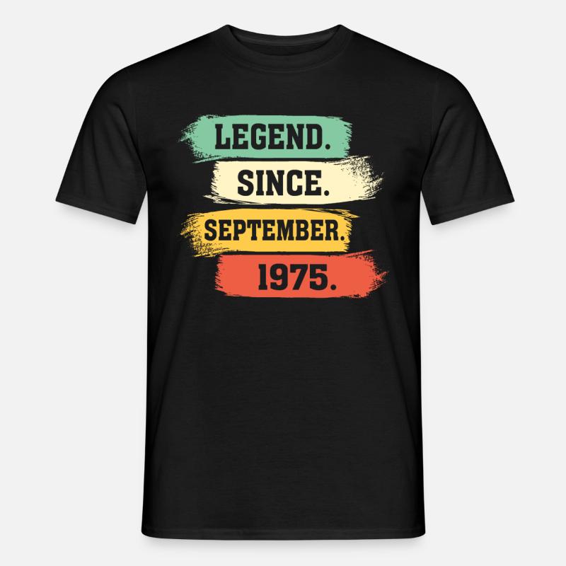 Legend since September 1975 - Männer T-Shirt - Schwarz