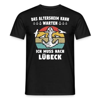 Lübeck Ostsee Lübecker Sprüche - Männer T-Shirt - Schwarz - Vorne - AI Model Male 178 light (178cm)