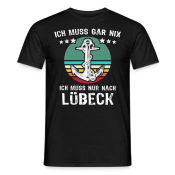 Lübeck Ostsee Lübecker Sprüche - Männer T-Shirt - Schwarz - Vorne - AI Model Male 178 light (178cm)