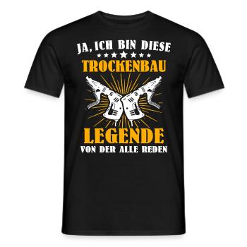 Trockenbaumonteur Sprüche Trockenbauer - Männer T-Shirt - Schwarz - Vorne - AI Model Male 178 light (178cm)