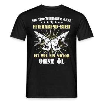Trockenbaumonteur Sprüche Trockenbauer - Männer T-Shirt - Schwarz - Vorne - AI Model Male 178 light (178cm)