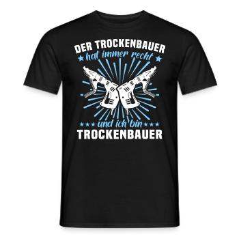 Trockenbaumonteur Sprüche Trockenbauer - Männer T-Shirt - Schwarz - Vorne - AI Model Male 178 light (178cm)