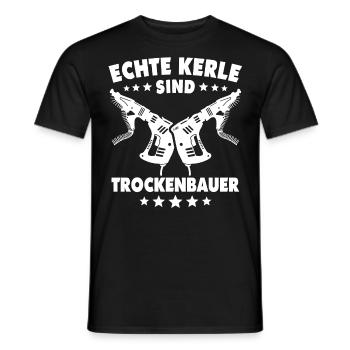 Trockenbauer Trockenbaumonteur Trockenbau - Männer T-Shirt - Schwarz - Vorne - AI Model Male 178 light (178cm)