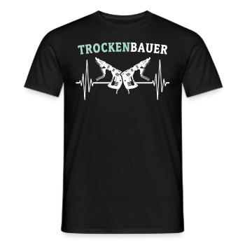Trockenbauer Trockenbaumonteur Trockenbau - Männer T-Shirt - Schwarz - Vorne - AI Model Male 178 light (178cm)
