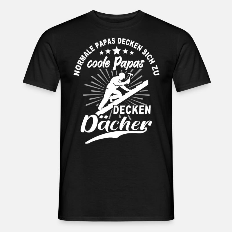 Dachdecker Papa Dachdecken Papas - Männer T-Shirt - Schwarz