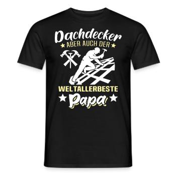 Dachdecker Papa Dachdecken Papas - Männer T-Shirt - Schwarz - Vorne - AI Model Male 178 light (178cm)