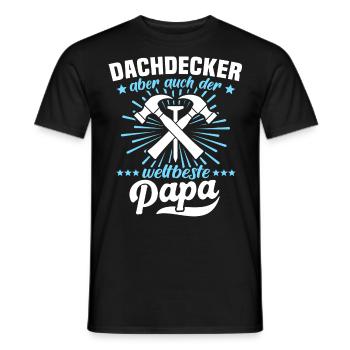 Dachdecker Papa Dachdecken Papas - Männer T-Shirt - Schwarz - Vorne - AI Model Male 178 light (178cm)