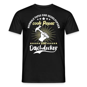 Papa Dachdecker Vater Dachdecken - Männer T-Shirt - Schwarz - Vorne - AI Model Male 178 light (178cm)