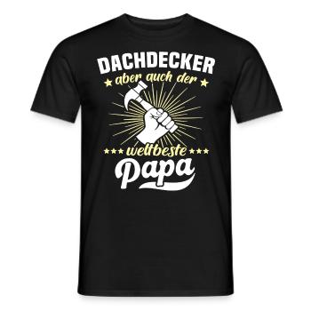 Papa Dachdecker Vater Dachdecken - Männer T-Shirt - Schwarz - Vorne - AI Model Male 178 light (178cm)