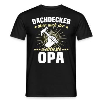 Papa Dachdecker Vater Dachdecken - Männer T-Shirt - Schwarz - Vorne - AI Model Male 178 light (178cm)