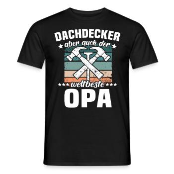 Papa Dachdecker Vater Dachdecken - Männer T-Shirt - Schwarz - Vorne - AI Model Male 178 light (178cm)
