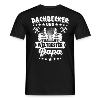 Papa Dachdecker Vater Dachdecken - Männer T-Shirt - Schwarz - Vorne - AI Model Male 178 light (178cm)
