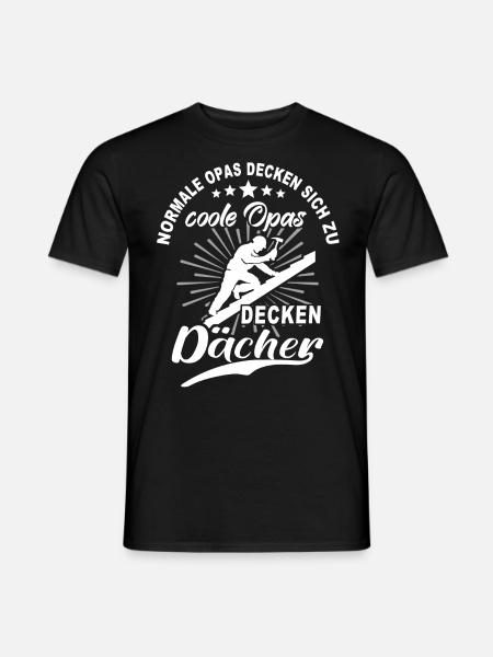 Dachdecker Opa Dachdecken Opas - Männer T-Shirt - Schwarz