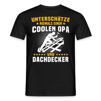 Opa Dachdecker Grossvater Dachdecken - Männer T-Shirt - Schwarz - Vorne - AI Model Male 178 light (178cm)