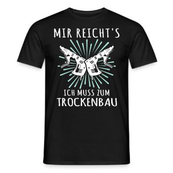 Trockenbauer Sprüche Trockenbau - Männer T-Shirt - Schwarz - Vorne - AI Model Male 178 light (178cm)
