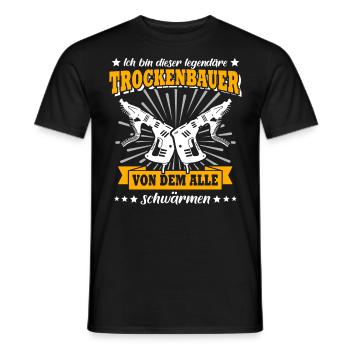 Trockenbauer Trockenbaumonteur Trockenbau - Männer T-Shirt - Schwarz - Vorne - AI Model Male 178 light (178cm)