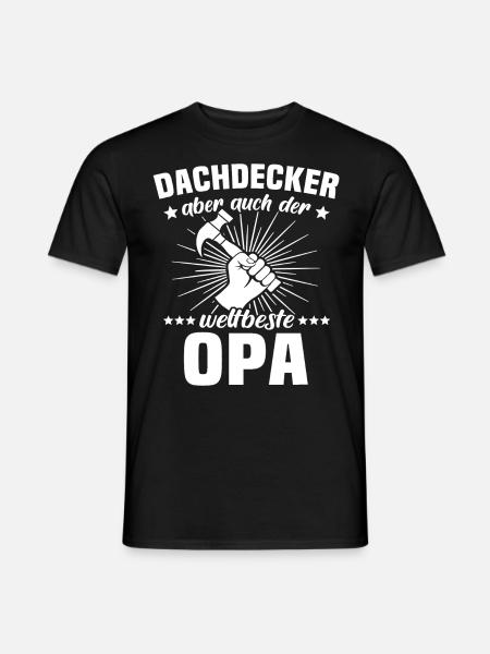 Dachdecker Opa - Männer T-Shirt - Schwarz