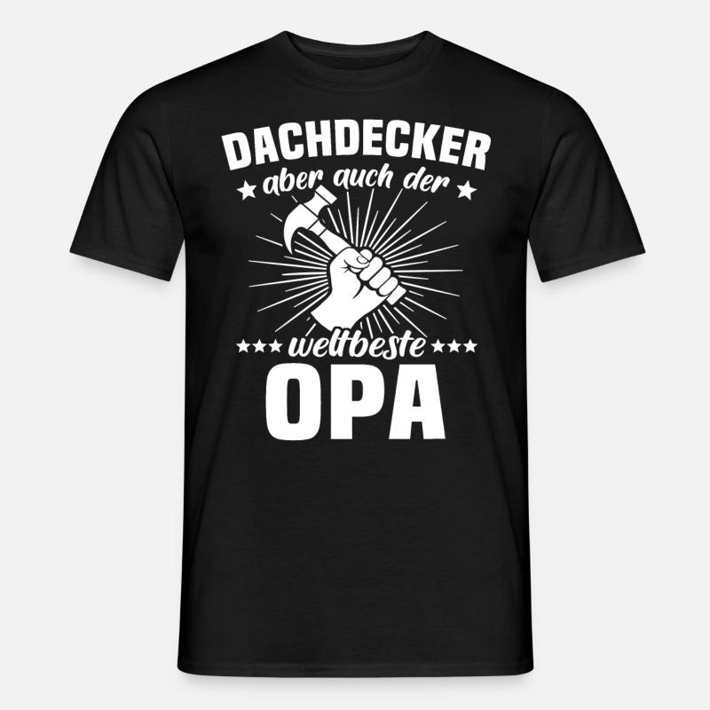 Dachdecker Opa - Männer T-Shirt - Schwarz