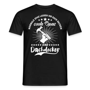 Dachdecker Opa - Männer T-Shirt - Schwarz - Vorne - AI Model Male 178 light (178cm)