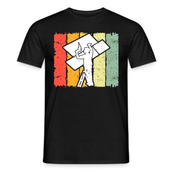 Drywall Drywall Drywall installer - Men's T-Shirt - black - Front - AI Model Male 178 light (178cm)