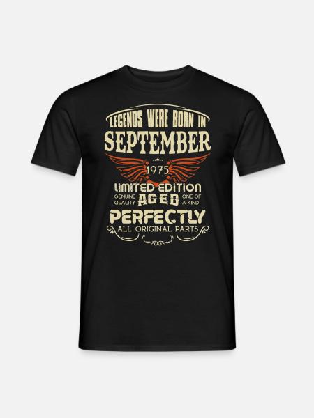 Legends Were Born In September 1975 Birthday - Men's T-Shirt - black