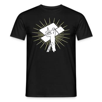 Tournevis magazine installateur de cloisons sèches - T-shirt homme - noir - Devant - AI Model Male 178 light (178cm)