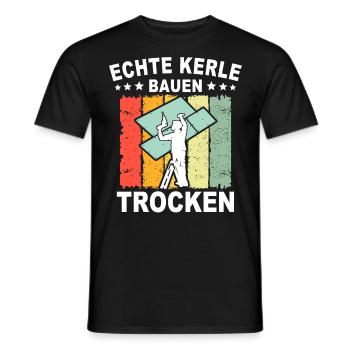 Trockenbauer Trockenbaumonteur Trockenbau - Männer T-Shirt - Schwarz - Vorne - AI Model Male 178 light (178cm)