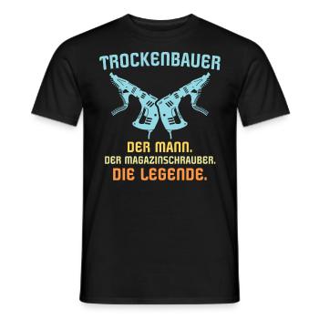 Trockenbauer Trockenbaumonteur Trockenbau - Männer T-Shirt - Schwarz - Vorne - AI Model Male 178 light (178cm)