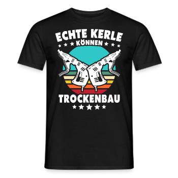 Trockenbauer Trockenbaumonteur Trockenbau - Männer T-Shirt - Schwarz - Vorne - AI Model Male 178 light (178cm)