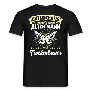 Trockenbauer Trockenbaumonteur Trockenbau - Männer T-Shirt - Schwarz - Vorne - AI Model Male 178 light (178cm)