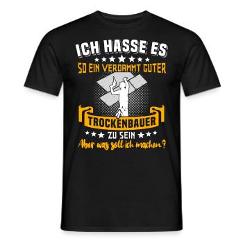 Trockenbauer Trockenbaumonteur Trockenbau - Männer T-Shirt - Schwarz - Vorne - AI Model Male 178 light (178cm)