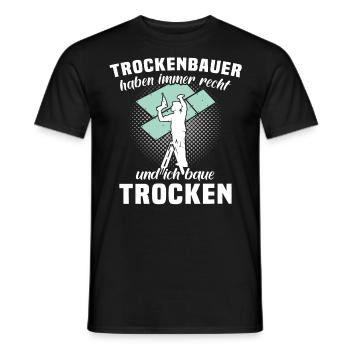 Trockenbauer Trockenbaumonteur Trockenbau - Männer T-Shirt - Schwarz - Vorne - AI Model Male 178 light (178cm)