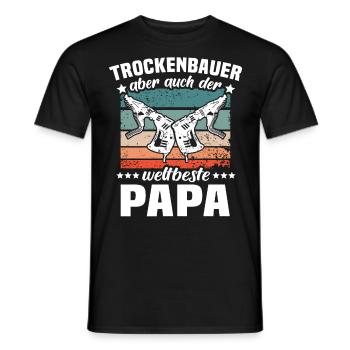 Trockenbauer Papa Trockenbaumonteur Papas - Männer T-Shirt - Schwarz - Vorne - AI Model Male 178 light (178cm)