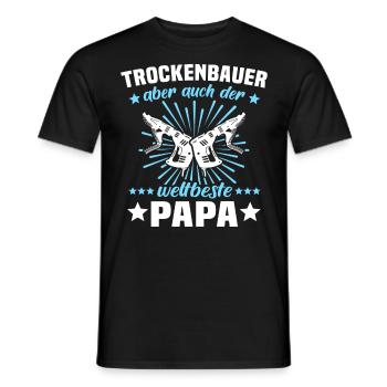 Trockenbauer Papa Trockenbaumonteur Papas - Männer T-Shirt - Schwarz - Vorne - AI Model Male 178 light (178cm)