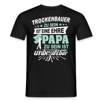 Trockenbauer Papa Trockenbaumonteur Papas - Männer T-Shirt - Schwarz - Vorne - AI Model Male 178 light (178cm)