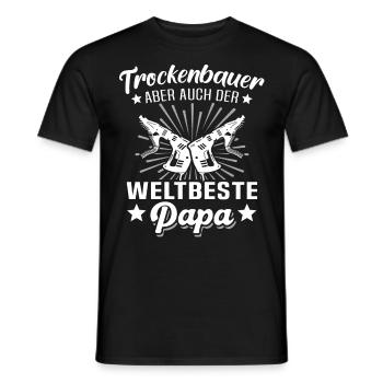 Trockenbau Papa Trockenbauer Papas - Männer T-Shirt - Schwarz - Vorne - AI Model Male 178 light (178cm)
