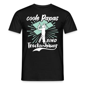 Trockenbau Papa Trockenbauer Papas - Männer T-Shirt - Schwarz - Vorne - AI Model Male 178 light (178cm)