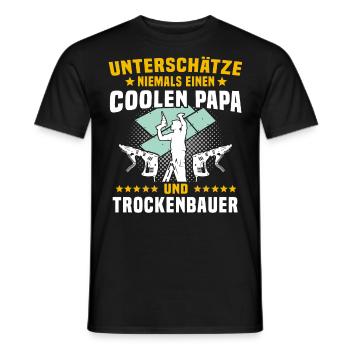 Trockenbau Papa Trockenbauer Papas - Männer T-Shirt - Schwarz - Vorne - AI Model Male 178 light (178cm)