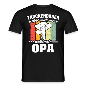 Trockenbau Opa Trockenbauer Opas - Männer T-Shirt - Schwarz - Vorne - AI Model Male 178 light (178cm)