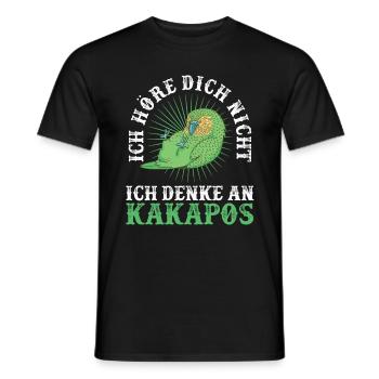 Kakapo denke an flugunfähiger Kakapo - Männer T-Shirt - Schwarz - Vorne - AI Model Male 178 light (178cm)