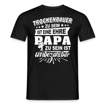 Trockenbauer Trockenbau Papa - Männer T-Shirt - Schwarz - Vorne - AI Model Male 178 light (178cm)