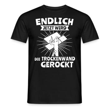 Trockenbauer Trockenbau - Männer T-Shirt - Schwarz - Vorne - AI Model Male 178 light (178cm)