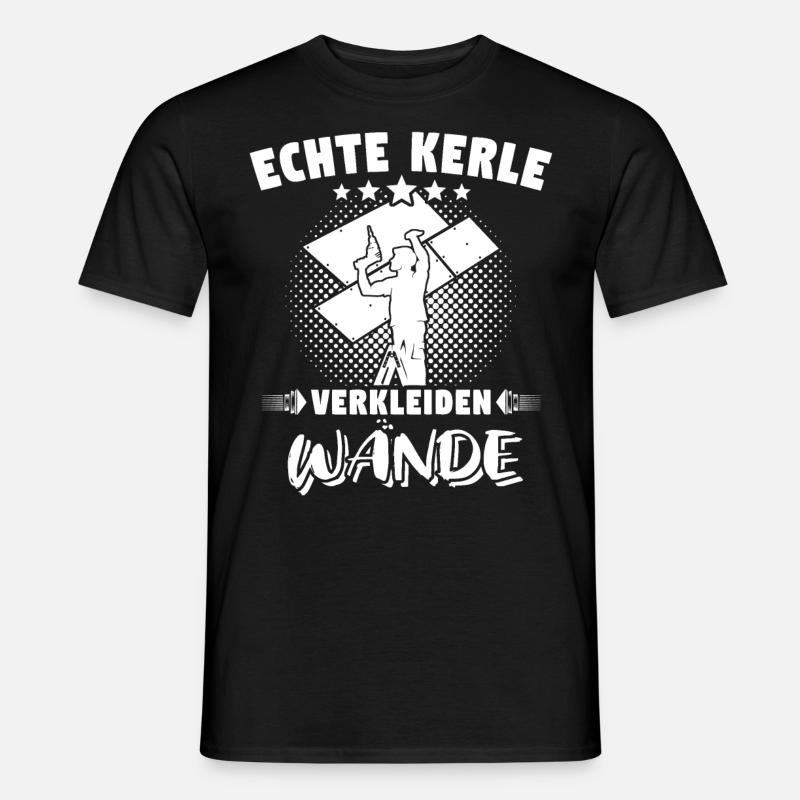 Trockenbauer - Männer T-Shirt - Schwarz