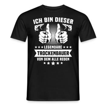 Trockenbaumonteur Trockenbauer - Männer T-Shirt - Schwarz - Vorne - AI Model Male 178 light (178cm)
