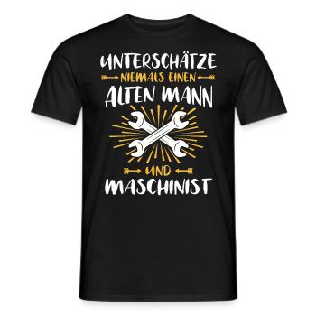 Maschinist Maschinenführer Feuerwehrmann - Männer T-Shirt - Schwarz - Vorne - AI Model Male 178 light (178cm)