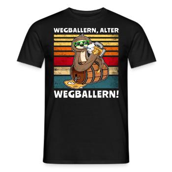 Faultier Bier Löten Saufsprüche - Männer T-Shirt - Schwarz - Vorne - AI Model Male 178 light (178cm)